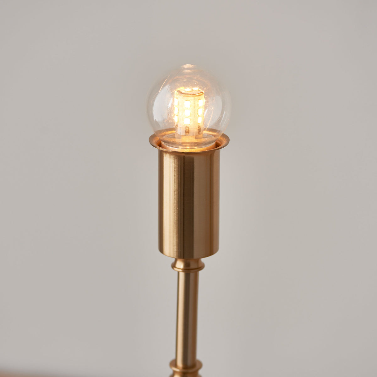 Brushed Brass Table Lampstand - Rechargeable