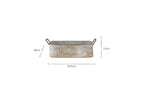 Japos Outdoor Planter Tray - Aged Zinc