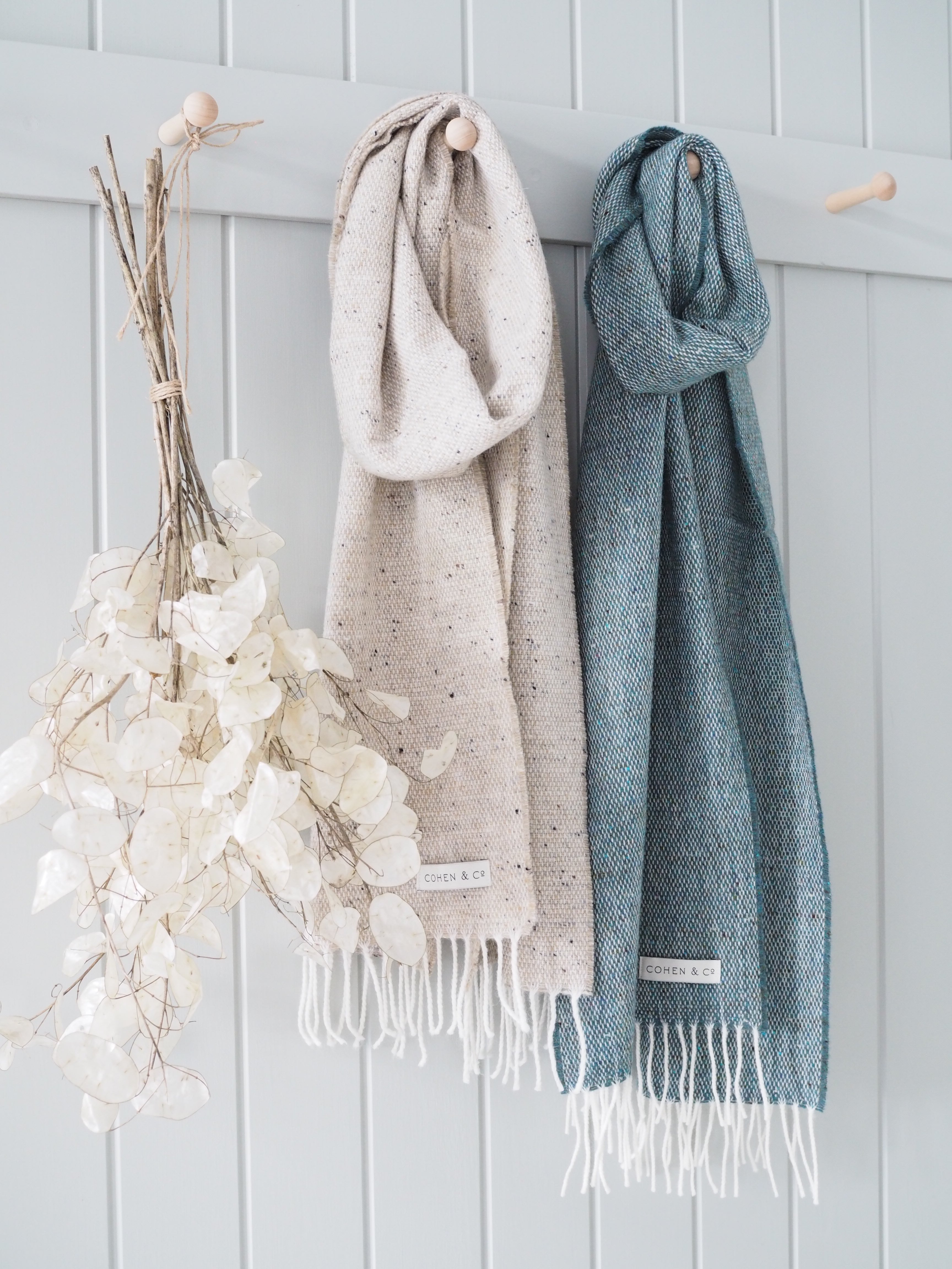 Donegal Merino Lambswool Scarf - Sea Green