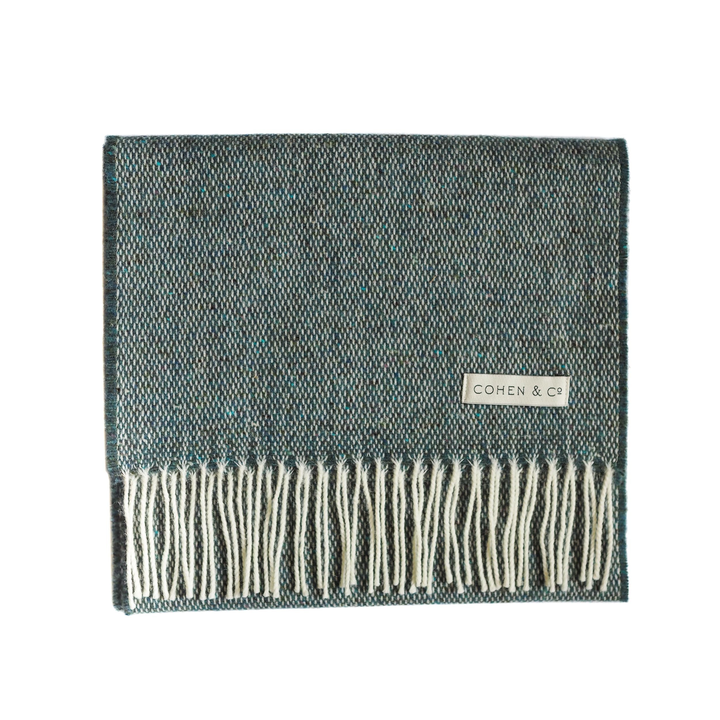 Donegal Merino Lambswool Scarf - Sea Green