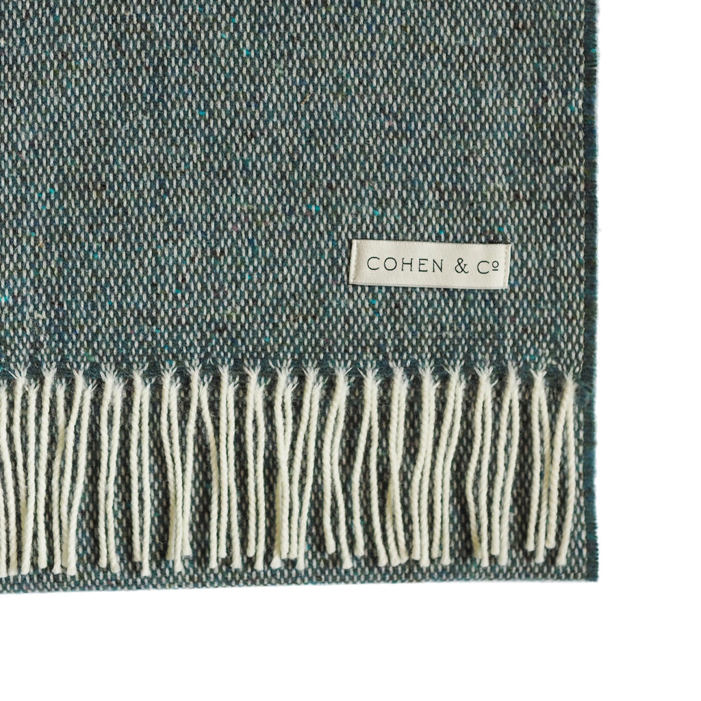 Donegal Merino Lambswool Scarf - Sea Green