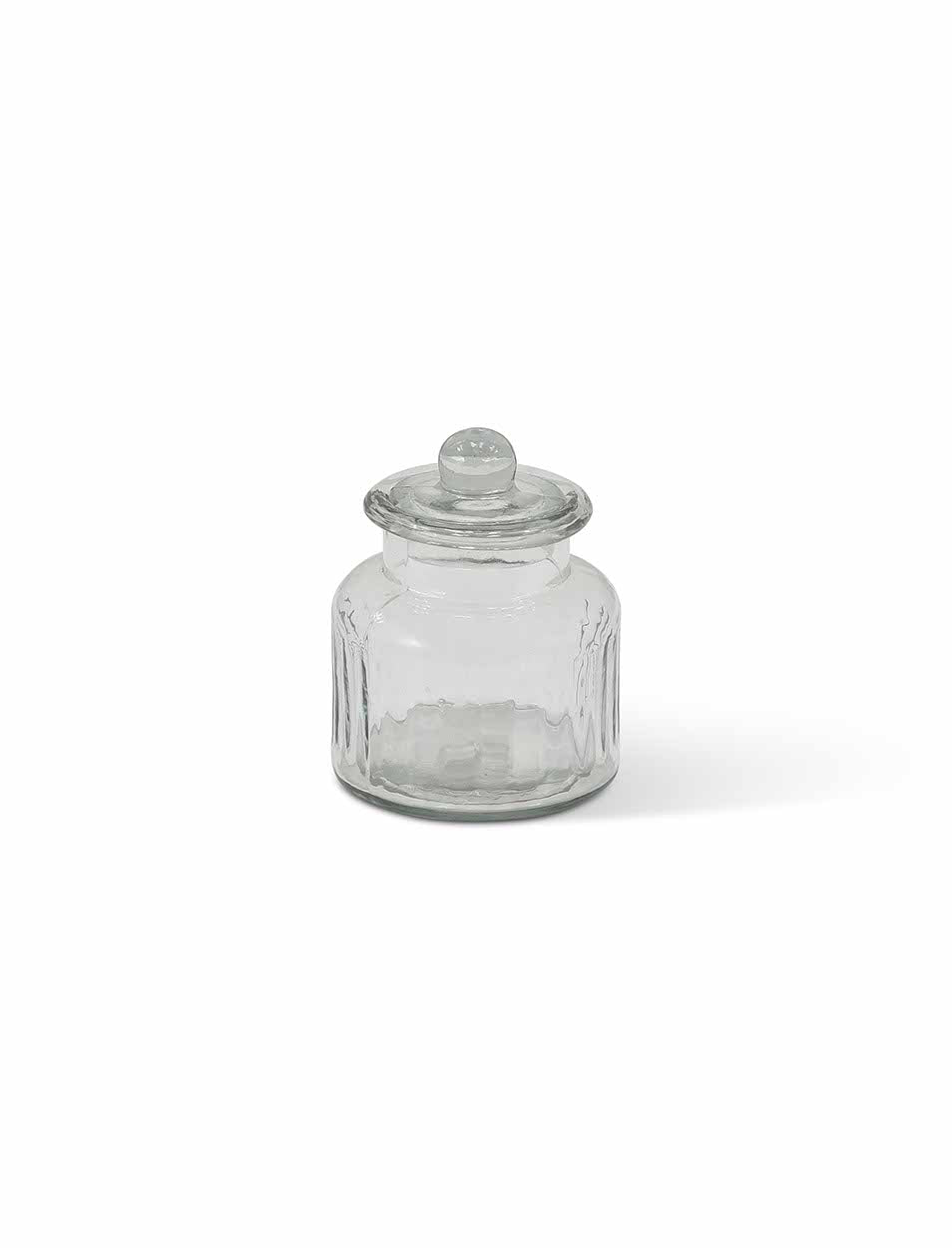 Coombe Ribbed Storage Jar - Glass, Small