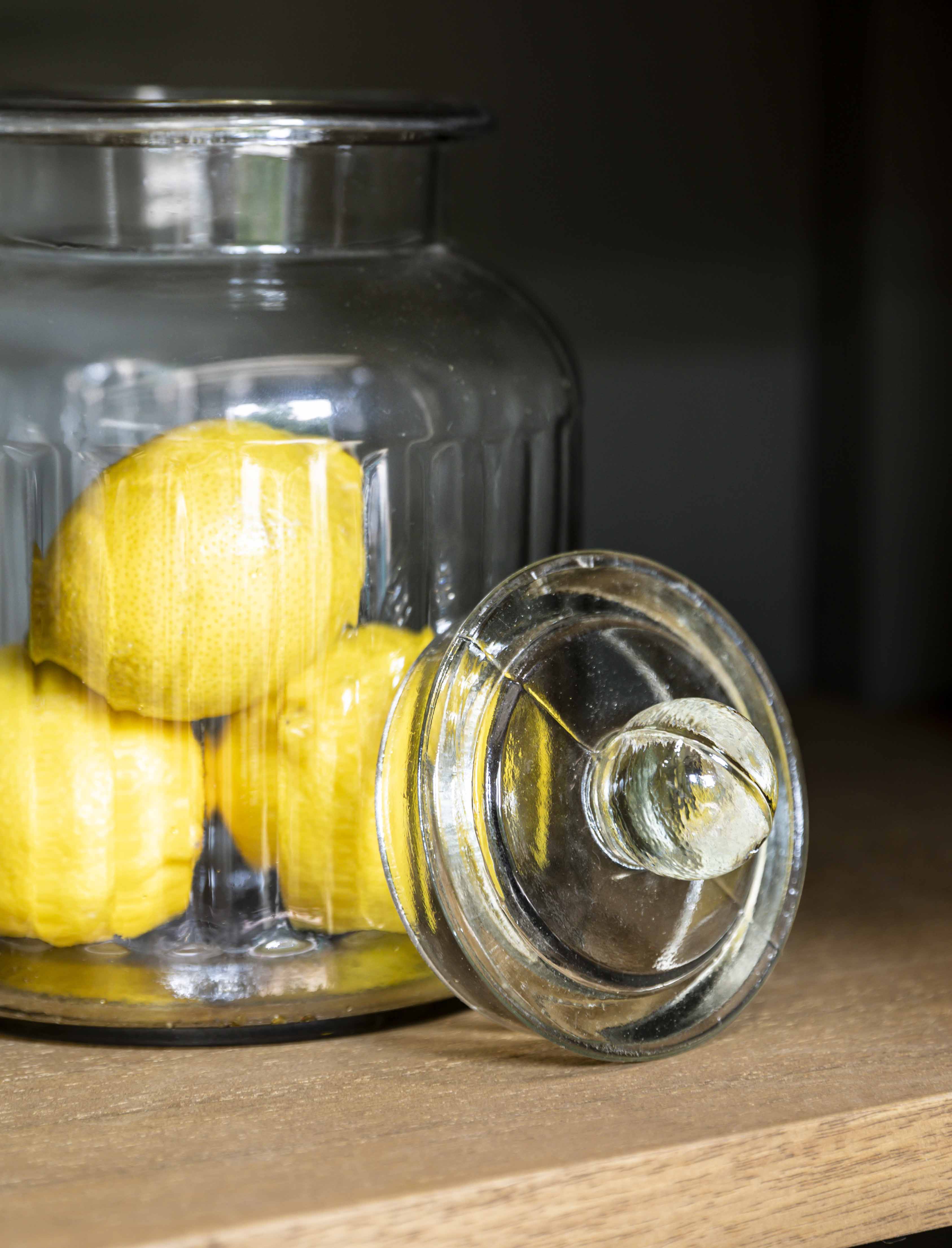 COOMBE RIBBED STORAGE JAR - GLASS, MEDIUM