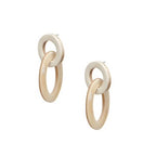 Branch - Handmade White Interlink Natural Horn Hoop Earrings - Buffalo Horn