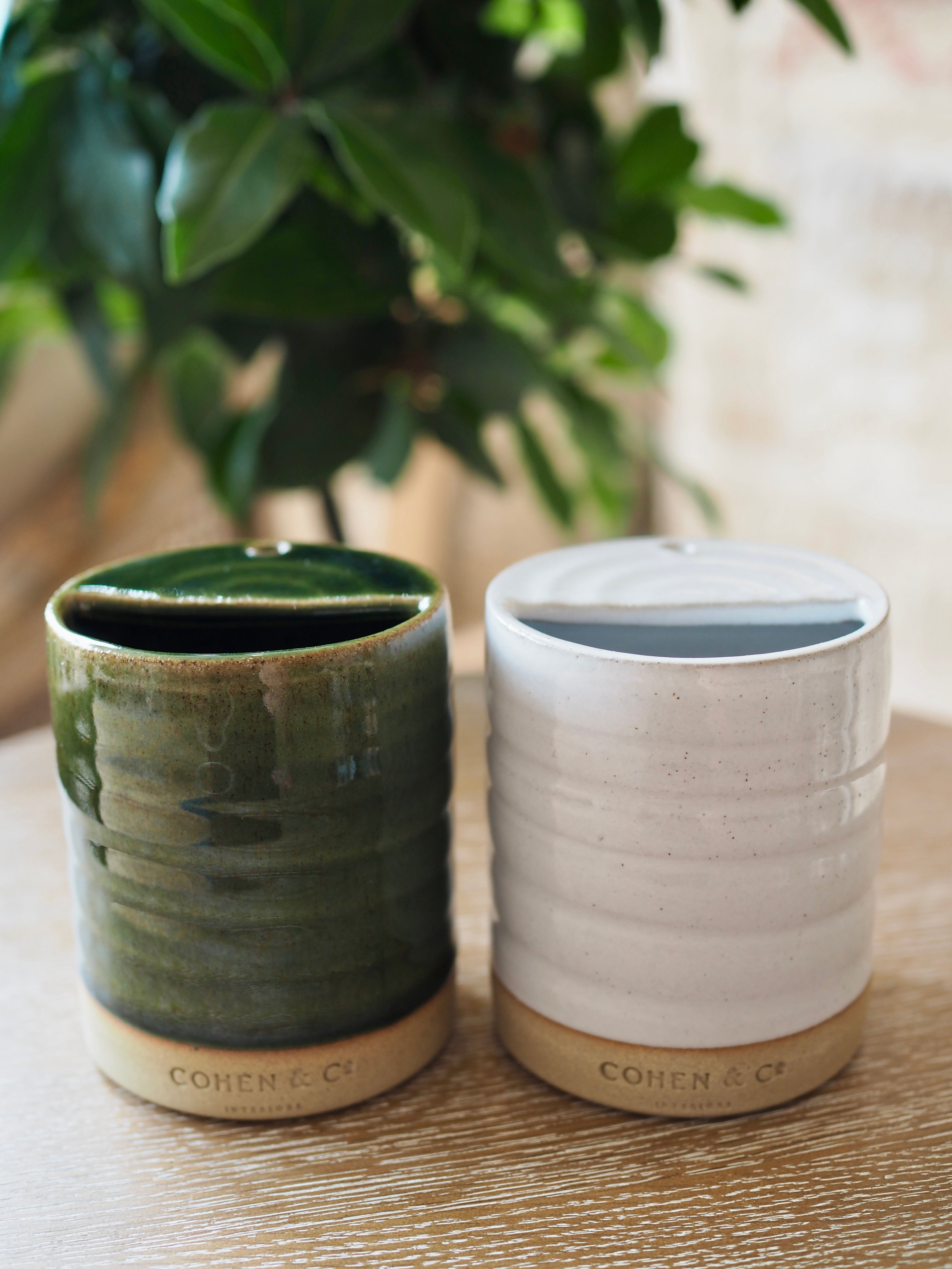 Cohen & Co. Ceramic Travel Mug - Green