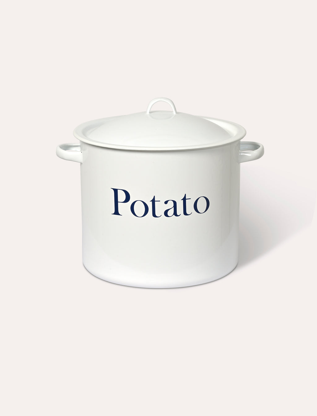 Enamel Potato Store - White
