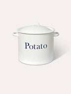 Enamel Potato Store - White