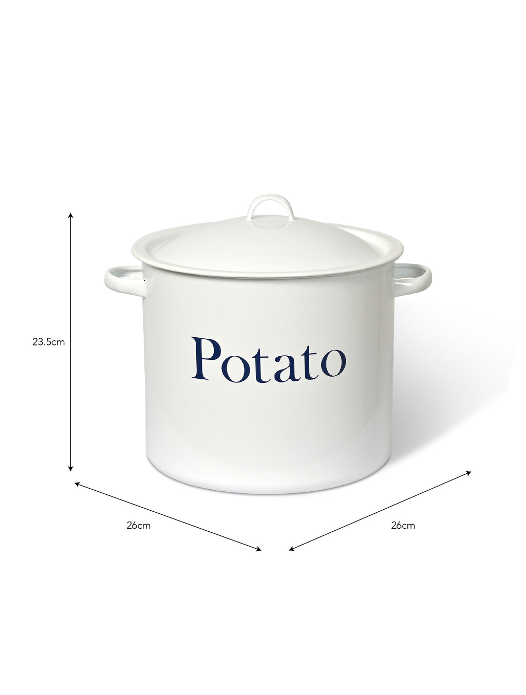 Enamel Potato Store - White