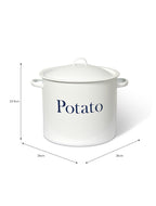 Enamel Potato Store - White