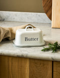 Enamel Butter Dish - White