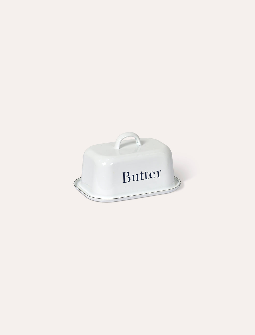 Enamel Butter Dish - White