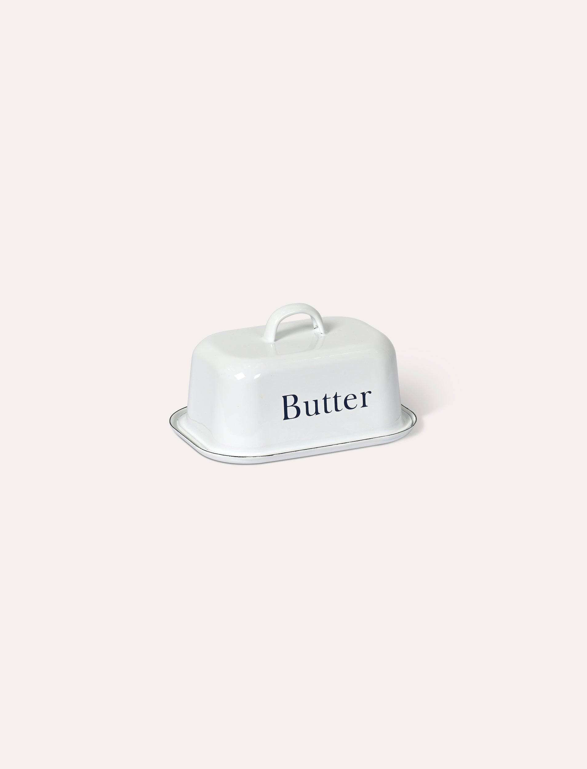 Enamel Butter Dish - White