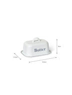 Enamel Butter Dish - White