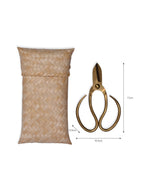 CLASSIC GARDEN SCISSORS & BAMBOO BAG - STAINLESS STEEL, BRASS