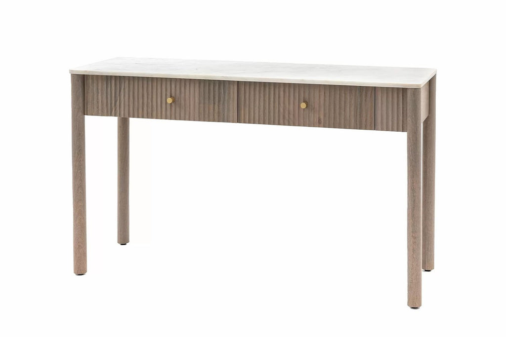 Maude Mango Wood and Marble Console