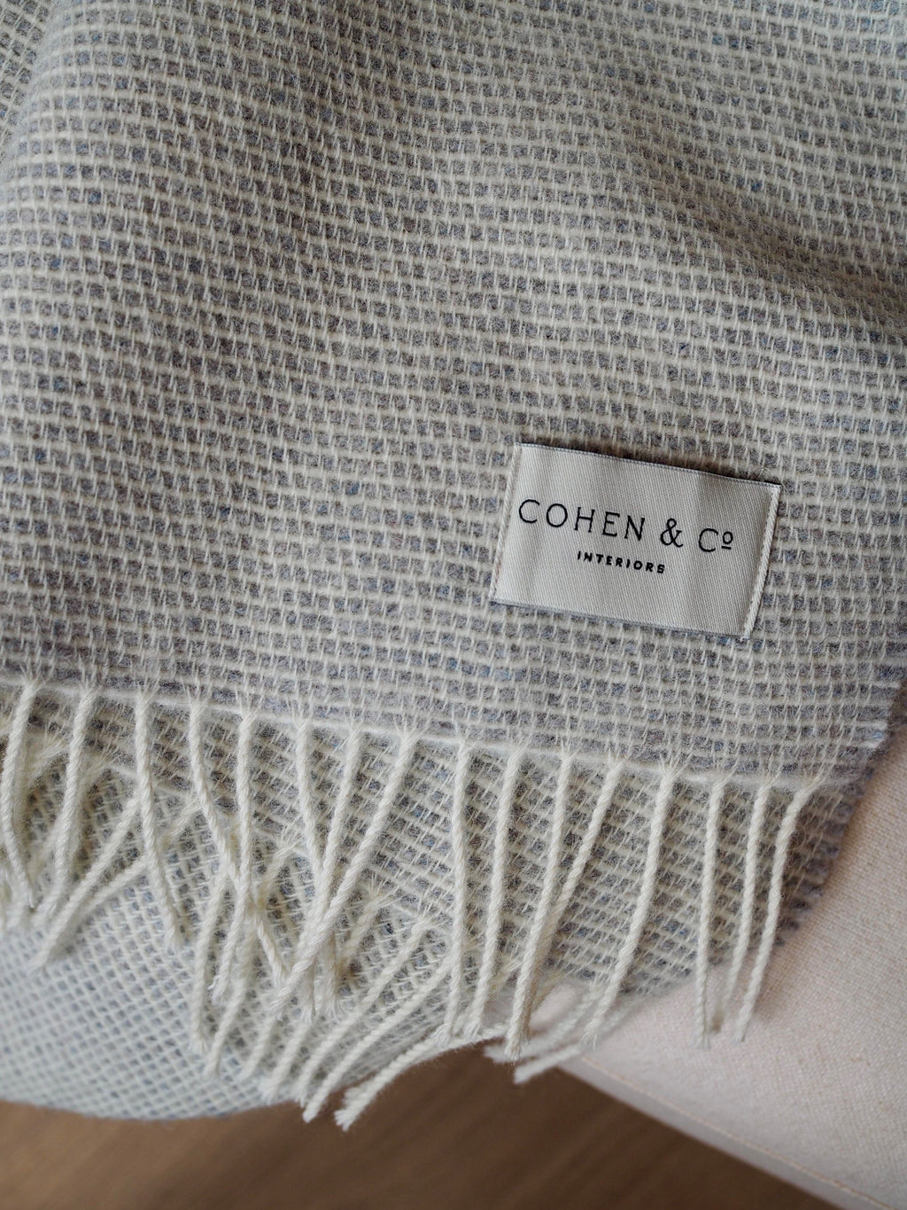 Herbie Merino Lambswool Throw - Grey
