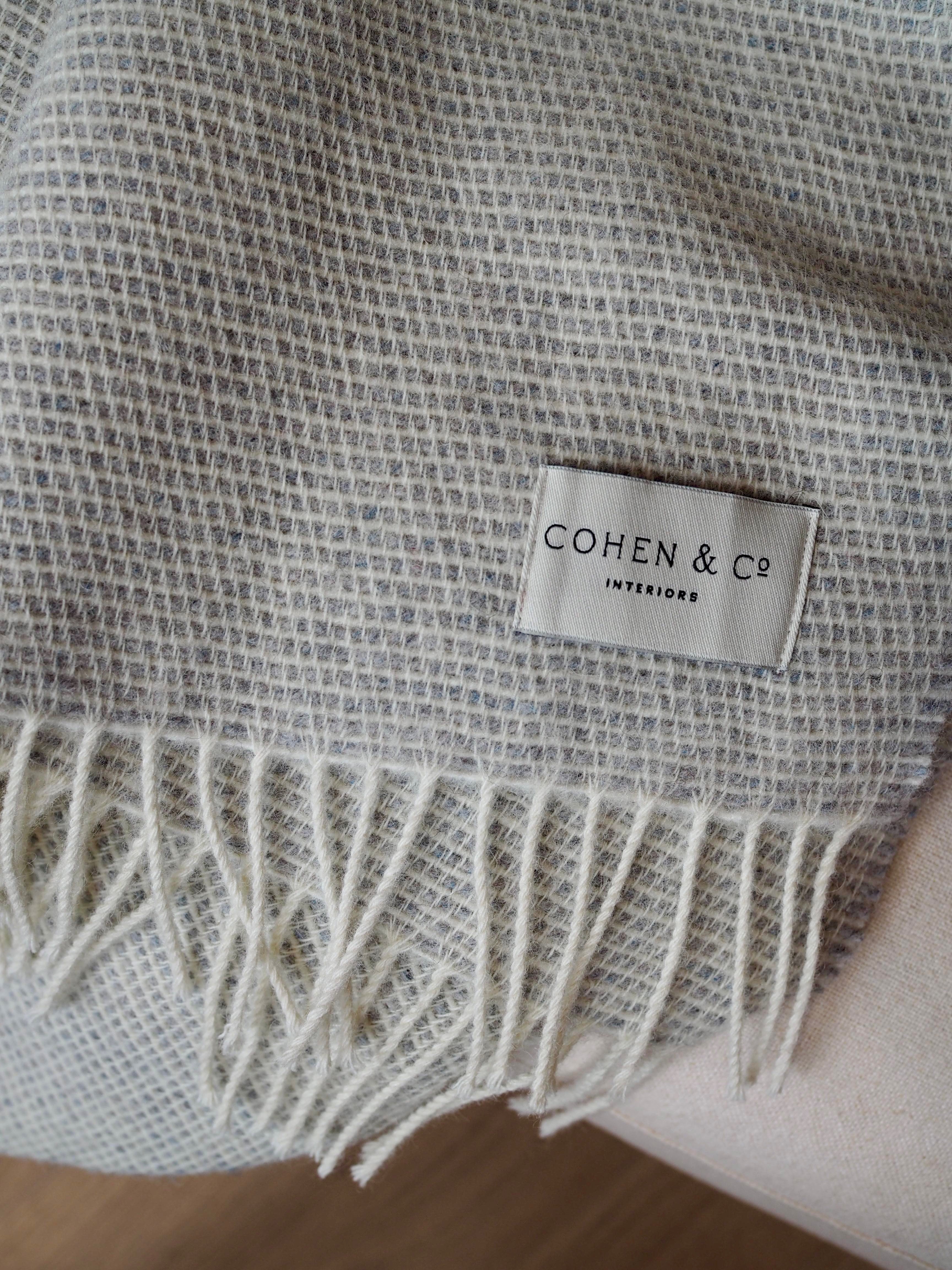 Herbie Merino Lambswool Throw - Grey