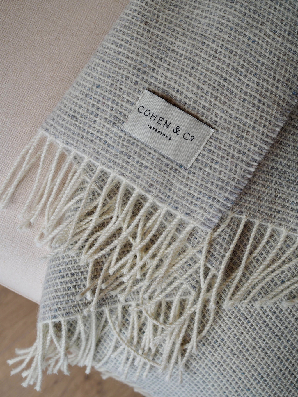 Herbie Merino Lambswool Throw - Grey