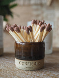 Cohen & Co. Ceramic Matchpot - Brown