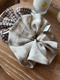 Ellen Linen Scrunchie - Cream Check