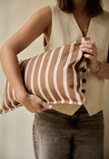 Gabrielle Striped Noisette Cushion 50x30cm