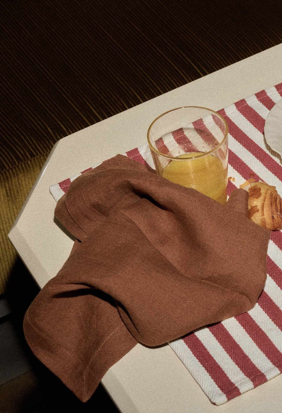 Gabrielle Moka Linen Napkins