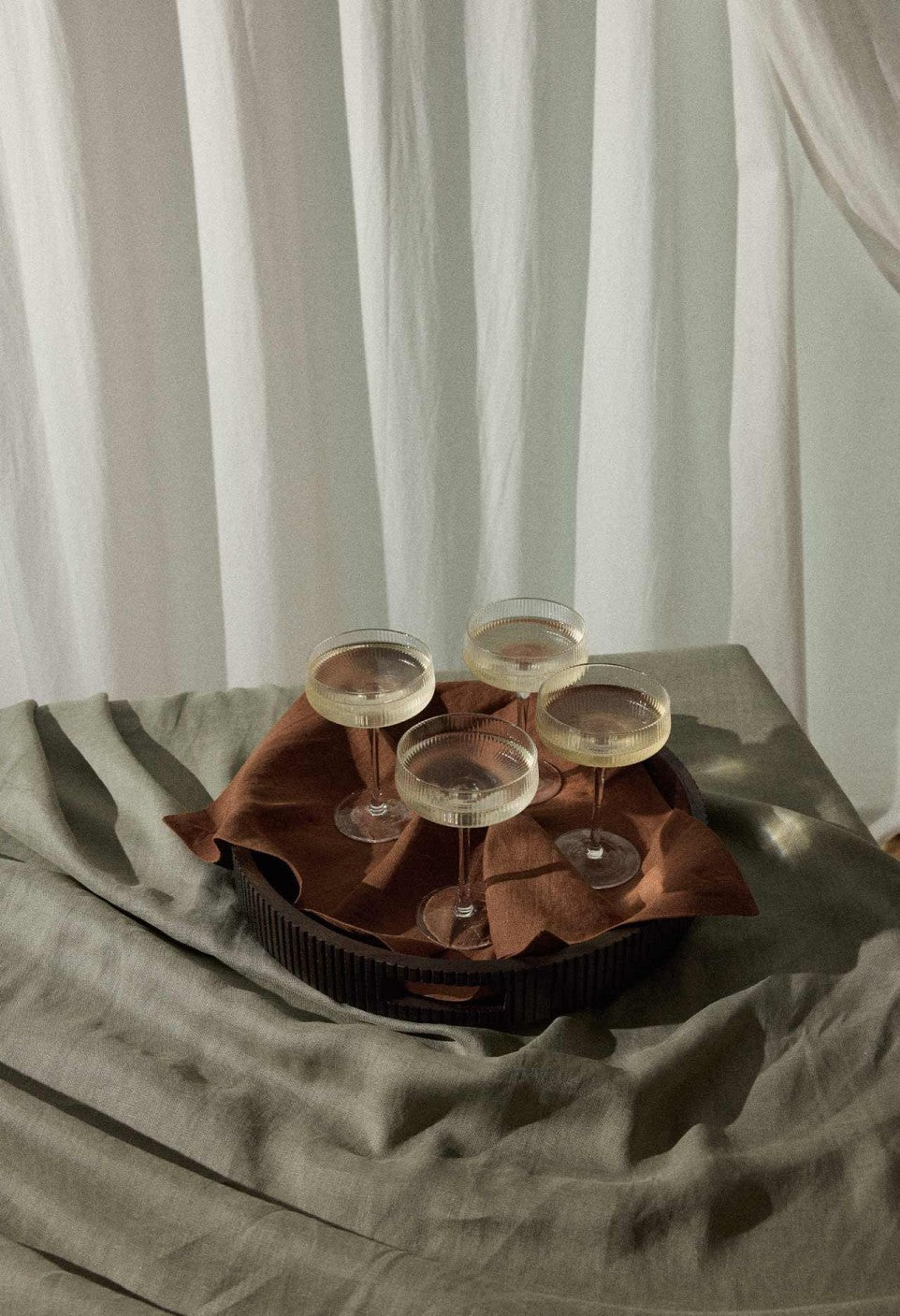 Gabrielle Moka Linen Napkins