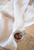 Gabrielle Glaise/Milk Striped Washed Linen Napkin