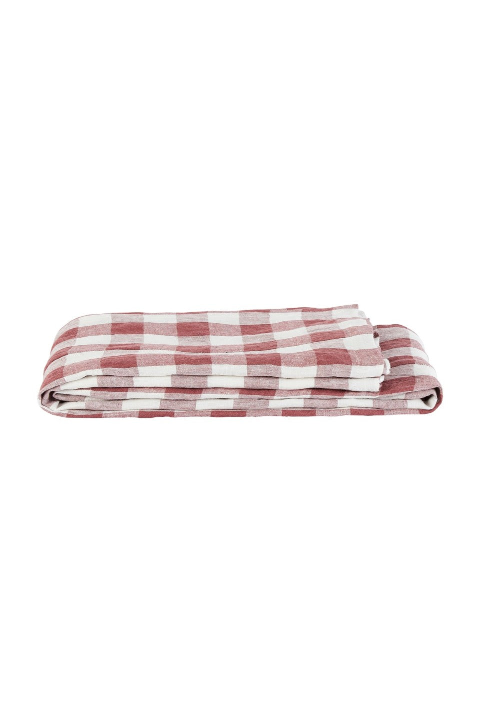 Gabrielle Linen Tablecloth - Berry Gingham