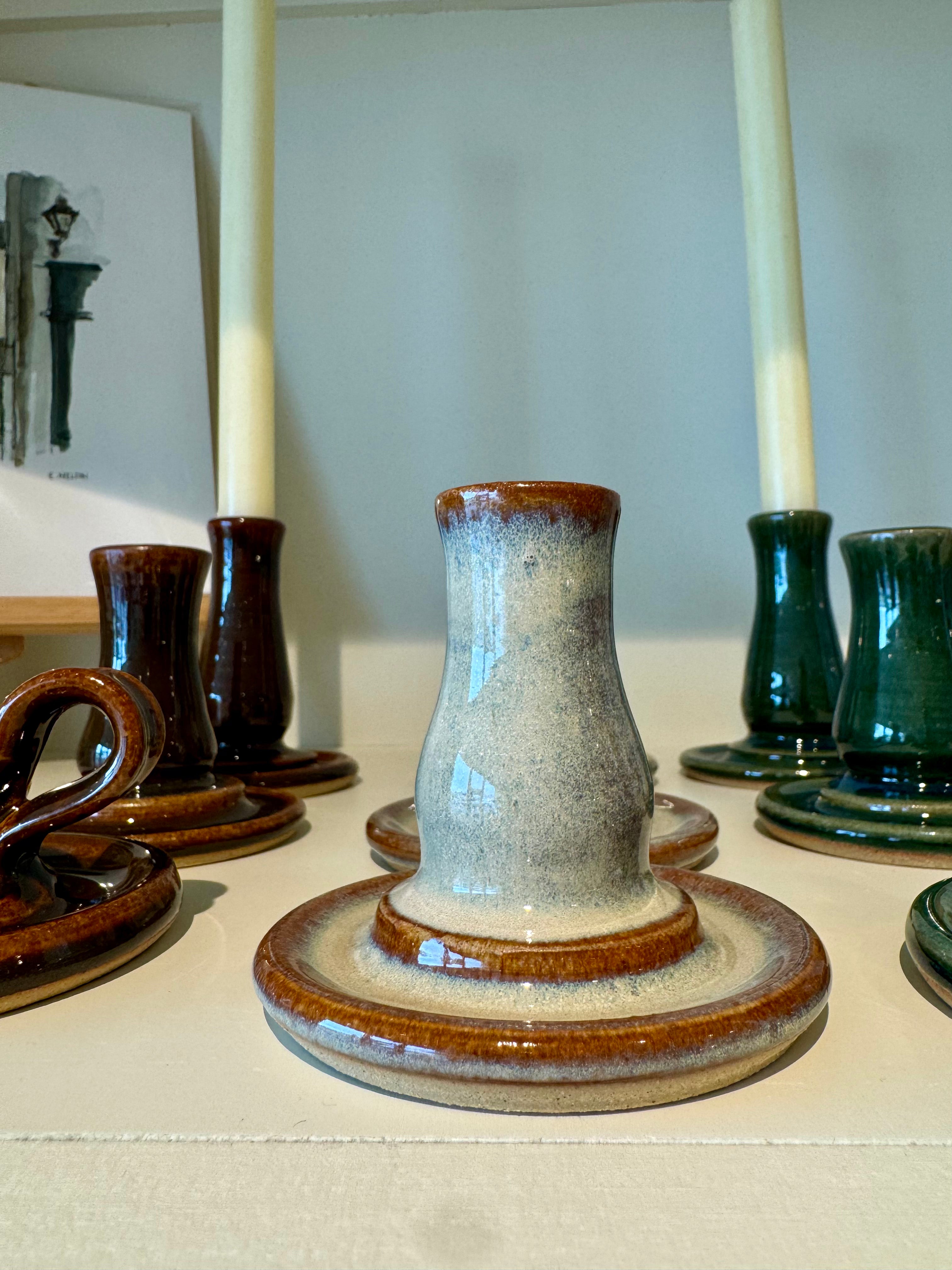 Cohen & Co. Ceramic Candle Holder - Sand, medium