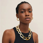 Branch - Rounded Horn Hoop Earrings - White