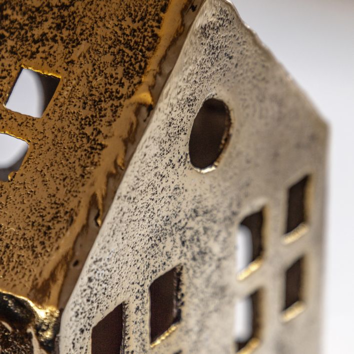 Brass House Tealight Holder