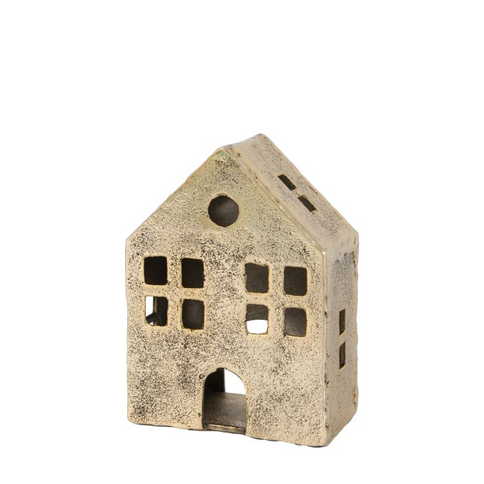 Brass House Tealight Holder