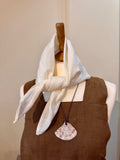 Clara Linen Neck Scarf - Ecru