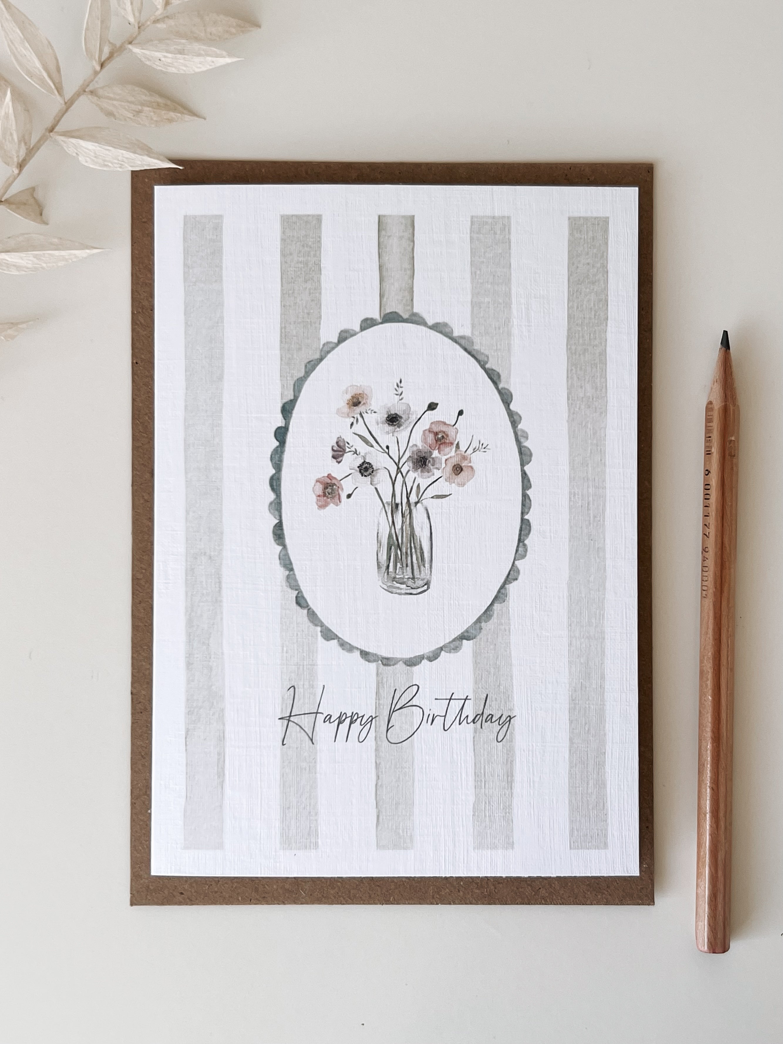 Happy Birthday Floral - Watercolour Card by Sam Munro Art