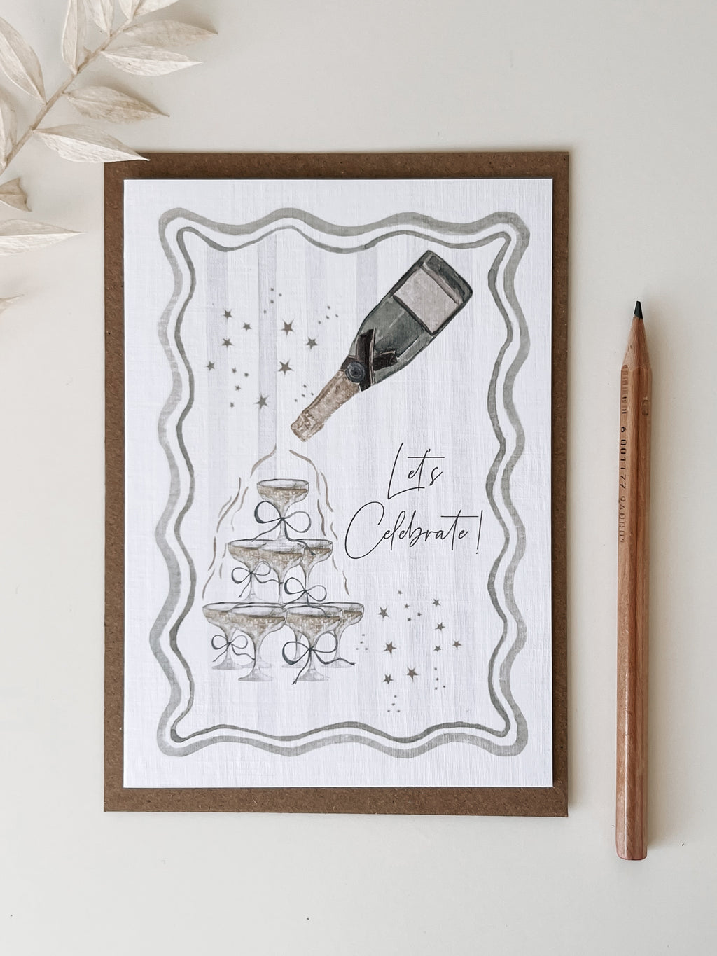 Let's Celebrate - Watercolour Card by Sam Munro Art