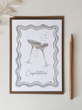 Congratulations - Watercolour Card by Sam Munro Art
