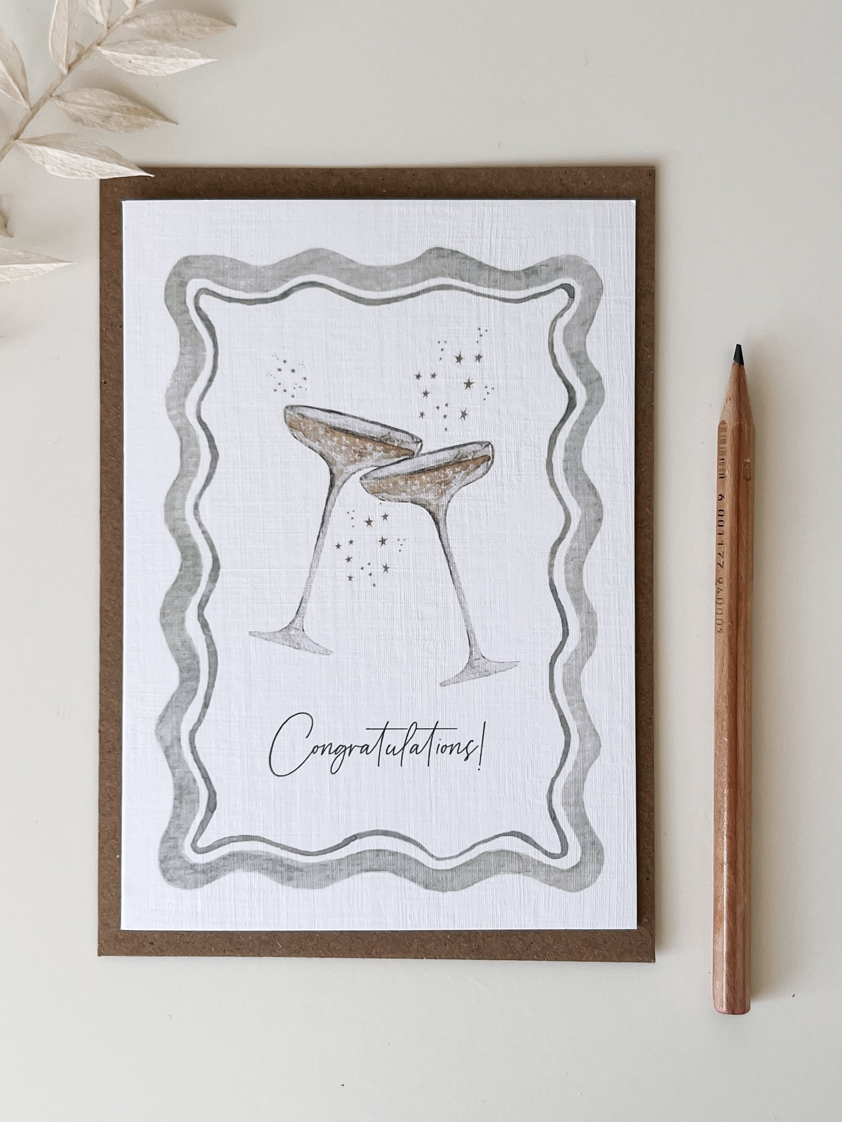 Congratulations - Watercolour Card by Sam Munro Art