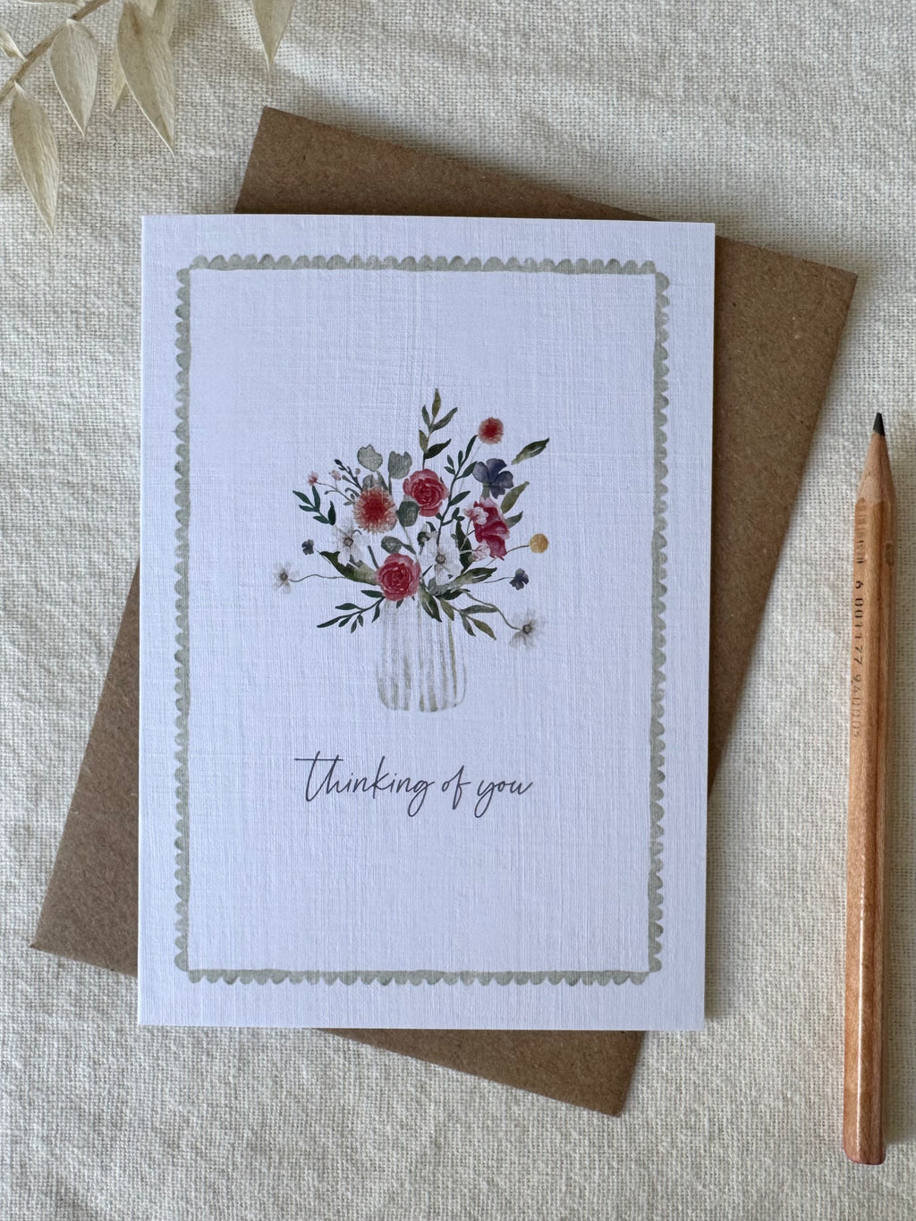 Thinking of You - Watercolour Card by Sam Munro Art