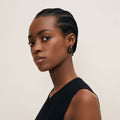 Branch - Rounded Horn Hoop Earrings - Black