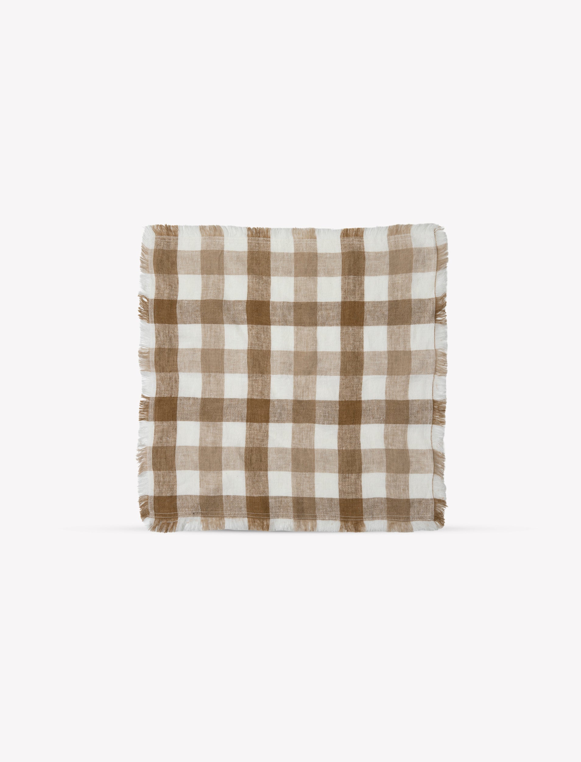 Lovatt Checked Napkins - Linen, Truffle, Set of 4 (Copy)