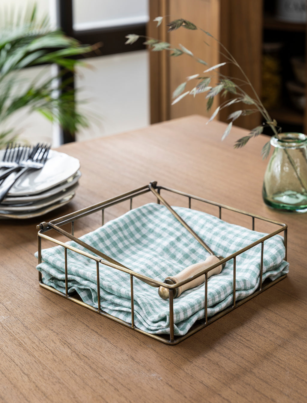 Antique Brass Napkin Tray