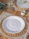 Overton Dinner Plate - Ceramic, White, Set of 4