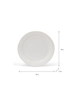 Overton Dinner Plate - Ceramic, White, Set of 4