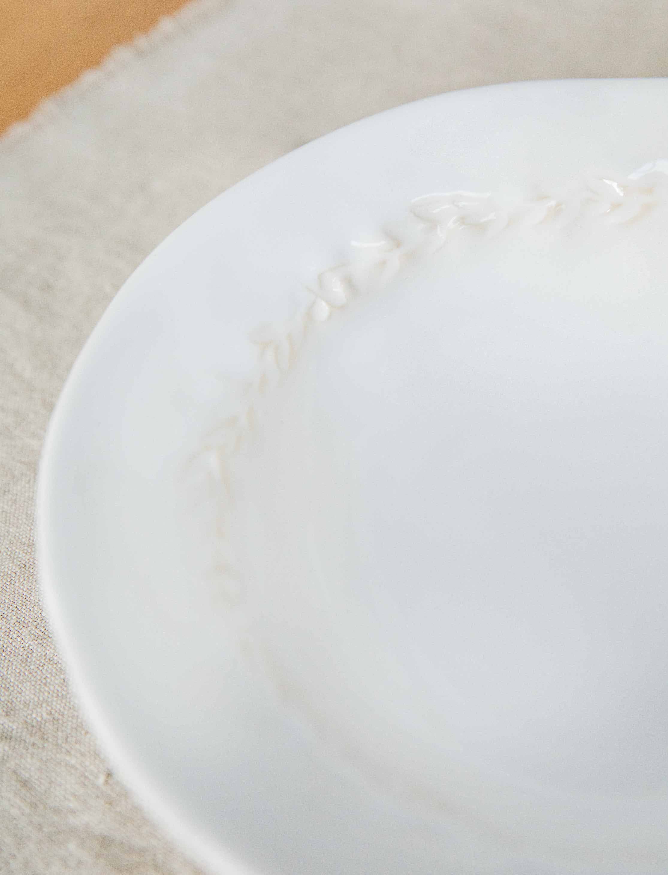 Overton Side Plate - Ceramic, White, Set of 4