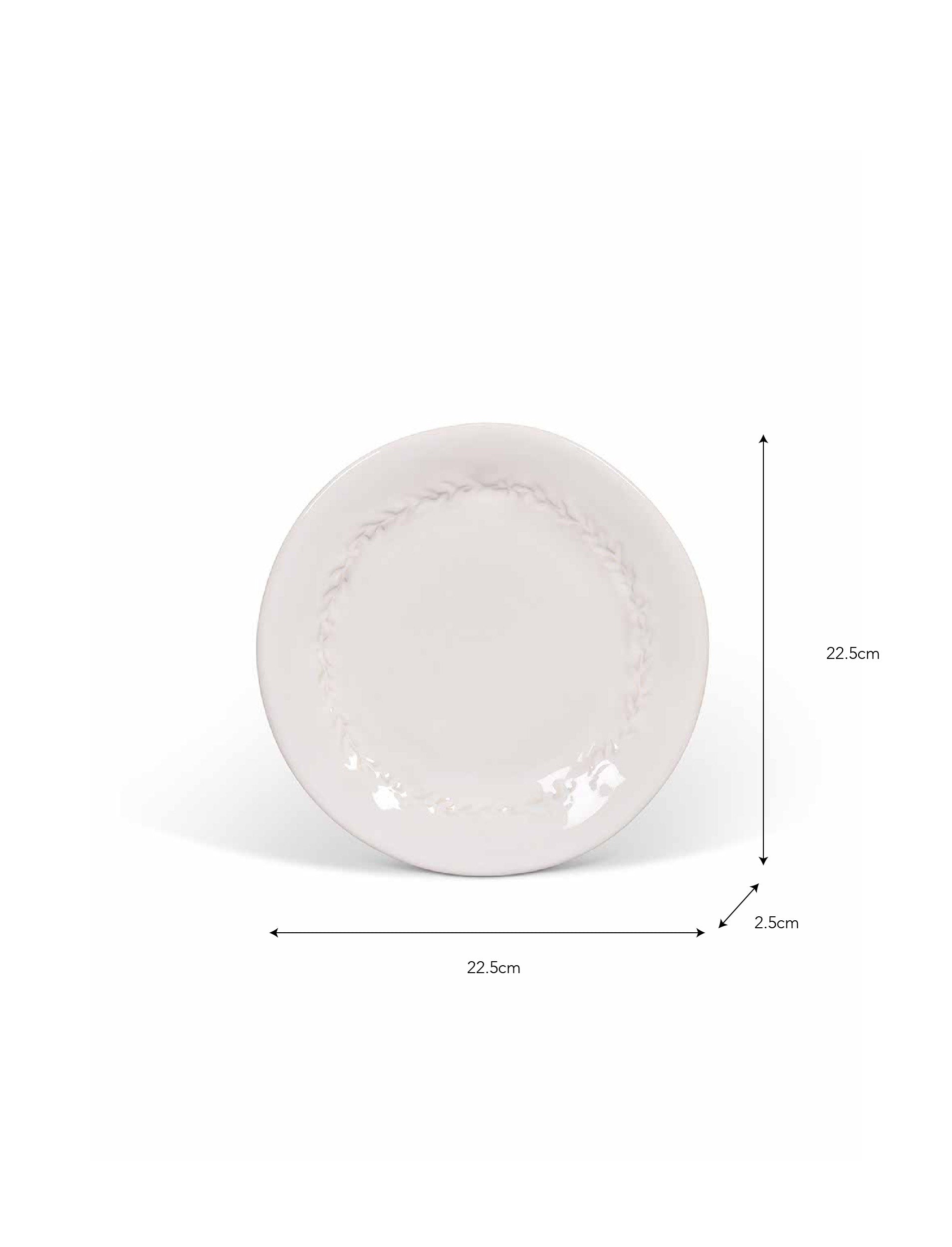 Overton Side Plate - Ceramic, White, Set of 4