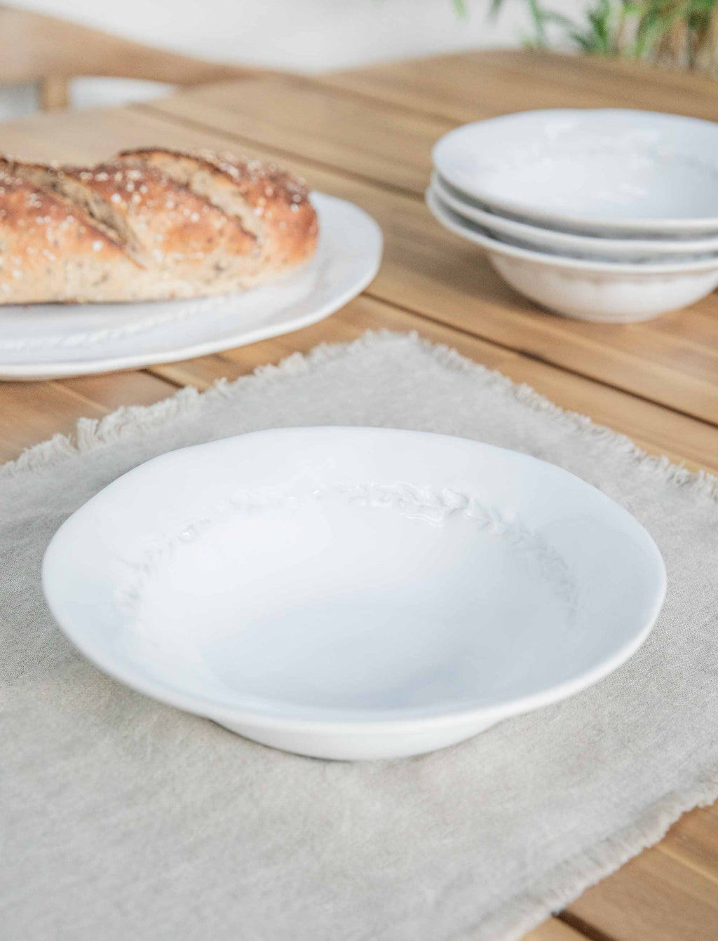 Overton Bowls - Ceramic, White, Set of 4
