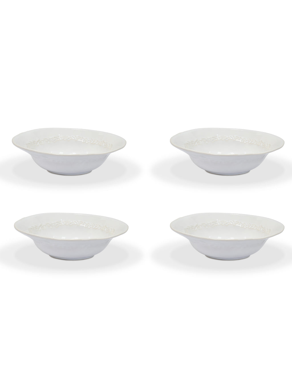 Overton Bowls - Ceramic, White, Set of 4