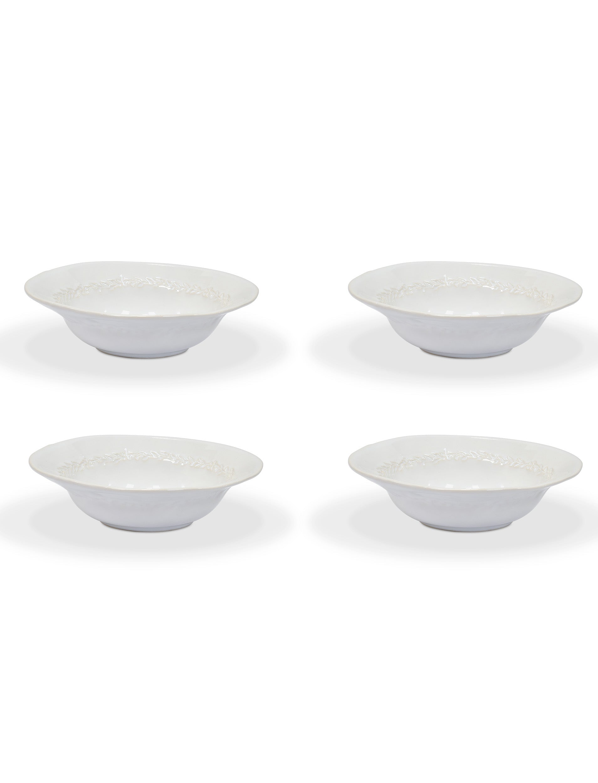Overton Bowls - Ceramic, White, Set of 4