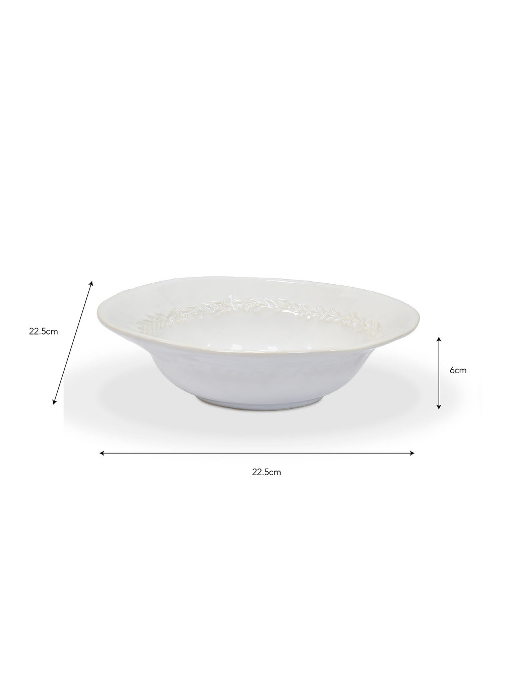 Overton Bowls - Ceramic, White, Set of 4